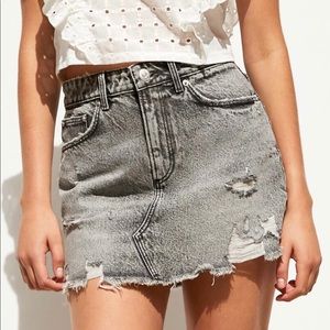 ZARA- Ripped Denim Mini Skirt - NWT